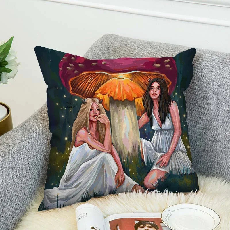 Axyaa 40x40 Jane Koluga Art Pillow Cover for Home Decor and Car Sofa Fall Theme