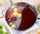 Axya Stainless Steel Twin Ear Soup Cooker Hot Pot for Induction Cooker Home Kitchen