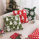 Axyaa Christmas Theme Embroidered Pillow Cover 45x45cm - Home Sofa Decoration