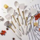 Axyaa Silicone Kitchen Utensil Set: Spatula, Turner, Pasta Colander, Shovel