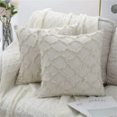 Axyaa Striped Linen Pillow Cover 50x50cm Aesthetic Soft Cushion Case