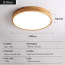 Axyaa Wood Grain LED Ceiling Light for Kitchen Living Room Bedroom