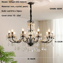 Axyaa European Crystal Chandelier Foyer Pendant Lights LED Ceiling Lamp