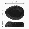 Axyaa Black Ceramic Western Food Plate Set for Hotel & Restaurant