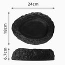 Axyaa Black Ceramic Western Food Soup Salad Ice Tray Set