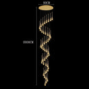 Axyaa Crystal Chandelier Stair Pendant Lamp Living Room Pendant Lights