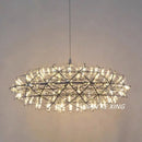 Axyaa Oval Spark Ball Stainless Steel Pendant Chandelier, LED Indoor Lighting Fixtures