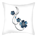 Axyaa Blue Flower Pattern Pillow Case