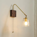Axyaa LED Wall Lamps: Modern Style for Bedroom, Bathroom, Living Room, Walnut Copper Fixtures
