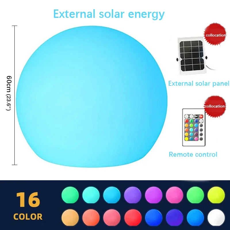 Axyaa RGB Ball Light LED: Rechargeable Outdoor Landscape Lamp