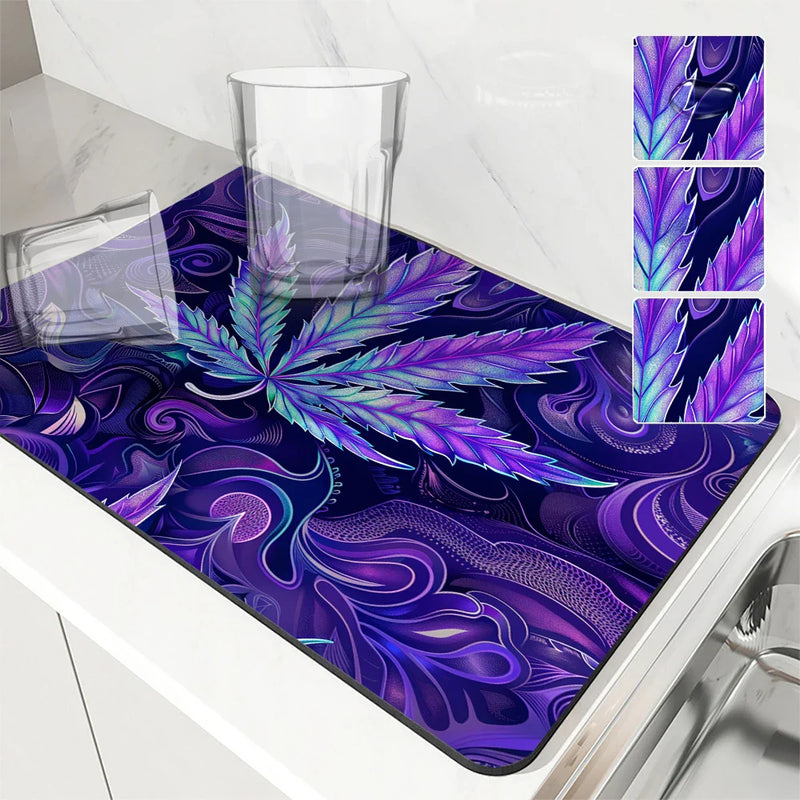 Axyaa 3D Coffee Mat: Quick Dry Kitchen Drying Mat & Bathroom Drain Pad