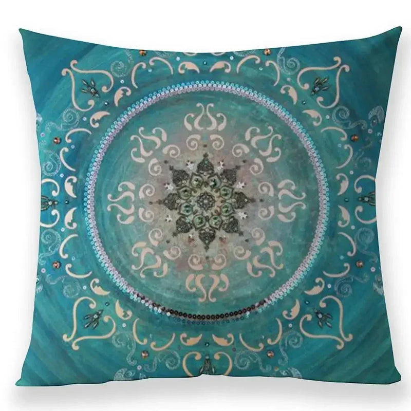 Axyaa Bohemian Mandala Pillow Case - 45*45 cm - Linen Pillowcases
