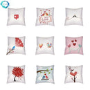 Axyaa Love Birds Red Tree Cushion Cover - Bedroom Decor Pillowcases