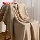 Axyaa Fish Bone Pattern Light Luxury Blanket for Living Room, Office, and Travel