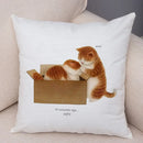 Axyaa Cartoon Cat Decorative Cushion Cover for Home, Sofa, Kids Room
