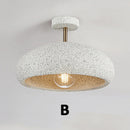 Axyaa Simple Wind Spot Ceiling Lamp: Yellow Room Lighting for Modern Japanese Wabi Sabi Decor