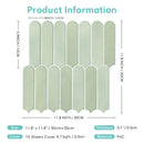 Axyaa 3D Green Tile Sticker, Self-adhesive Fish Scale Backsplash for Kitchen Bathroom