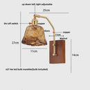 Axyaa LED Glass & Wood Wall Lamp for Living Room Bedroom, Pull Chain Switch