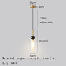 Axyaa Marble Wall Lamp - Modern Copper Nordic Design for Living Room & Bedroom