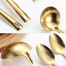 Axyaa Stainless Steel Cutlery Set Spoon Spatula Clander Kitchenware Mirror Polished