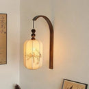 Axyaa Zen Retro Fabric Sconces Light - LED Wall Lamp for Bedroom, Living Room, Restaurant
