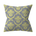 Axyaa Yellow Floral Geometric Cushion Cover 45x45cm