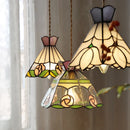 Axyaa Nordic Modern LED Flower Glass Copper Hanging Lamp for Home Decor