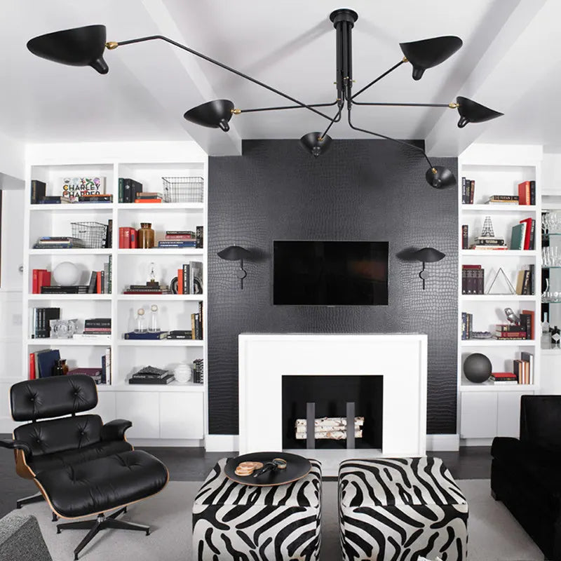 Axyaa Modern Spider Serge LED Pendant Light - Nordic Iron Duckbill Ceiling Chandelier