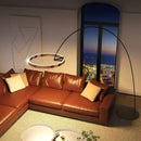 Axyaa Luxury Fishing Lamp: Circular Vertical Floor Lamp for Living Room & Bedroom