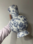Axyaa Blue and White Chinese Porcelain Vase for Home Decor