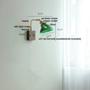 Axyaa Nordic Rotatable Wood LED Wall Sconce with Glass Shade & Pull Chain Switch