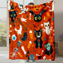 Axyaa Coral Fleece Flannel Blanket: Halloween Gift, Office Nap, Casual Blanket