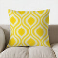 Axyaa Yellow Chevron Pattern Throw Pillow Cover