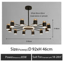 Axyaa Nordic Chandelier LED Light Modern Indoor Lighting Decoration for Living Room & Dining Area