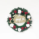 Axyaa Christmas Cotton Wreath Holiday Door Sign Ornaments Winter Decoration