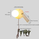Axyaa Vintage LED Wall Sconce, Rotatable Yellow Travertine Lamp for Bedroom, Living Room