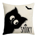 Axyaa Halloween Pumpkin Print Pillow Cover 45x45 - Festive Home Decor & Holiday Gift