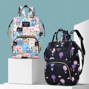 Axyaa Cartoon Print Mommy Diaper Bag Backpack with Bottle Insulation