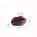Axyaa Purple Lips Ceramic Vase Abstract Human Face Features Decoration