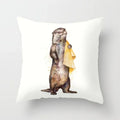 Axyaa Cute Cat Series Pillowcase: Square Office Decorative Cushion Cover