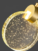 Axyaa Gold Crystal Bubbles Chandelier Aluminum Small Pendant Lamp for Home Decor