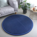 Axyaa Coral Fleece Round Rug for Bedroom and Living Room Decor