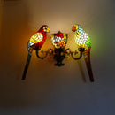 Axyaa Tiffany Parrot Wall Lamp - American Countryside Stained Glass Decoration