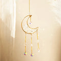 Axyaa Crystal Sun Catcher Prism Ball Moon Rainbow Wind Chimes Home Garden Decoration