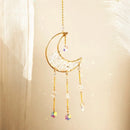 Axyaa Crystal Sun Catcher Prism Ball Moon Rainbow Wind Chimes Home Garden Decoration
