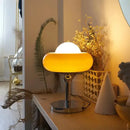 Axyaa Metal Base Tart Lamp Shade for Bedroom, Bedside, Study - Small Table Lamp