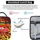 Axyaa Lightning Mcqueen Insulated Lunch Bag for School, Bento Box Cooler