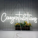 Axyaa 76cm Congratulations Neon Sign for Graduation Party Decor and College Room