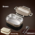 Axyaa Stainless Steel Insulated Bento Lunch Box Set with Bag - Office, School, Commercial