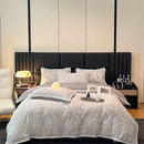 Axyaa High-End Jacquard Milk Fleece Winter 4-Piece Bed Set